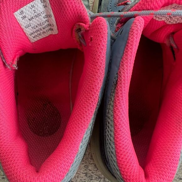 Merrell Lace-Up Moab Speed Mid Waterproof Blue Pink Hiking Shoes Girls Size 3M - Picture 7 of 9